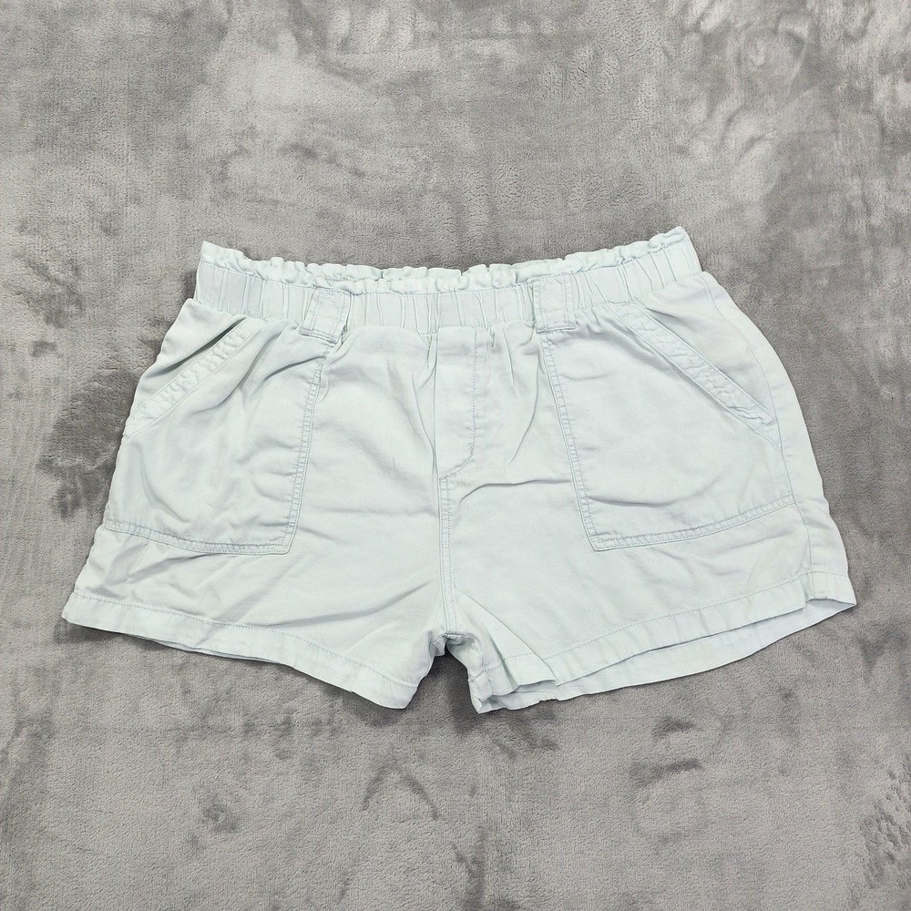 Time And Tru Shorts Womens XL Blue Sunwash Utility Lyocell Chambray Casual Beach